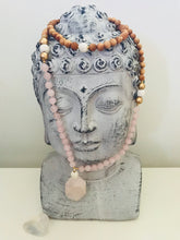 Load image into Gallery viewer, Rose Quartz & Rosewood Mala with Essential Oil Diffuser