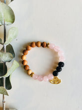 Load image into Gallery viewer, Rose Quartz Essential Oil Diffuser Bracelet