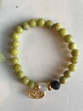 Load image into Gallery viewer, Jade & Lotus Essential Oil Diffuser Bracelet