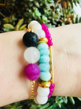 Load image into Gallery viewer, Fuchsia Jade Bracelet