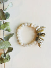 Load image into Gallery viewer, Jade & Mother of Pearl Essential Oil Diffuser Bracelet