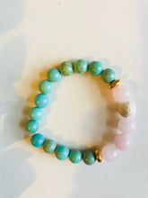 Load image into Gallery viewer, Rose Quartz & Magnesite Essential Oil Diffuser Bracelet