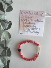 Load image into Gallery viewer, Coral Shell Essential Oil Diffuser Bracelet
