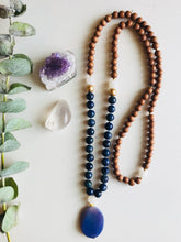 Load image into Gallery viewer, Lapis Lazuli, Quartz, Agate & Rosewood Mala