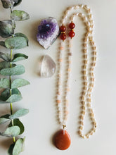 Load image into Gallery viewer, Aventurine Agate Pearl & Quartz Mala