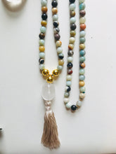 Load image into Gallery viewer, Amazonite & Crystal Quartz Mala
