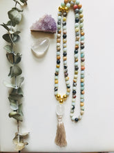 Load image into Gallery viewer, Amazonite & Crystal Quartz Mala