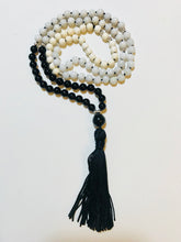 Load image into Gallery viewer, Ombre Black Onyx, Feldspar, Jade & Magnesite Mala Necklace