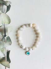 Load image into Gallery viewer, Jade & Evil Eye Essential Oil Diffuser Bracelet