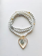 Load image into Gallery viewer, Jade, Sesame Jasper & Feldspar Mala Necklace