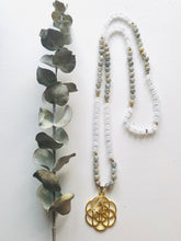 Load image into Gallery viewer, Crystal Quartz Labradorite & Jade Mala