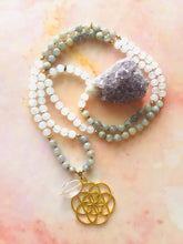 Load image into Gallery viewer, Crystal Quartz Labradorite & Jade Mala