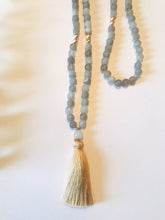 Load image into Gallery viewer, Matte Grey Agate Mala Necklace