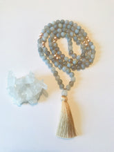 Load image into Gallery viewer, Matte Grey Agate Mala Necklace