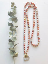 Load image into Gallery viewer, Lepidolite & Crystal Quartz Mala Necklace