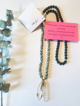 Load image into Gallery viewer, Dalmatian Jasper, Black Onyx & Crystal Quartz Mala Necklace
