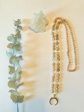 Load image into Gallery viewer, Moonstone Sunstone & Crystal Quartz Mala