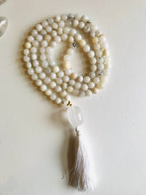 Load image into Gallery viewer, Jade & Crystal Quartz Mala Necklace