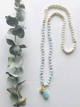 Load image into Gallery viewer, Amazonite, Sesame Jasper & Heart Locket Mala