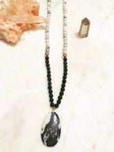 Load image into Gallery viewer, Zebra Jasper, Mountain Jade & Agate Mala Necklace