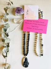 Load image into Gallery viewer, Zebra Jasper, Mountain Jade & Agate Mala Necklace