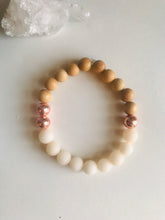 Load image into Gallery viewer, Peach Jade & Rosewood Mala Bracelet