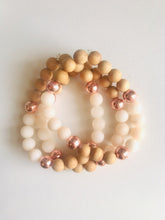 Load image into Gallery viewer, Peach Jade & Rosewood Mala Bracelet