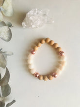 Load image into Gallery viewer, Peach Jade & Rosewood Mala Bracelet