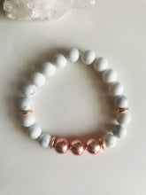 Load image into Gallery viewer, White Howlite Mala Bracelet