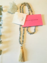 Load image into Gallery viewer, Matte Grey Agate Mala Necklace