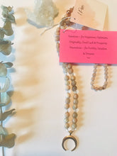 Load image into Gallery viewer, Moonstone Sunstone & Crystal Quartz Mala