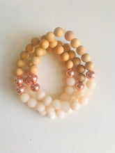 Load image into Gallery viewer, Peach Jade & Rosewood Mala Bracelet