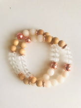 Load image into Gallery viewer, Peach Jade, Agate & Rosewood Mala Bracelet