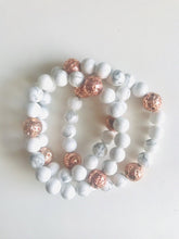 Load image into Gallery viewer, White Howlite Mala Bracelet