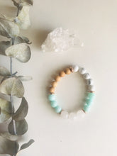 Load image into Gallery viewer, Amazonite White Howlite & Rosewood Mala Bracelet
