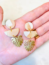 Load image into Gallery viewer, Blush and Whites Polymer Clay Earrings