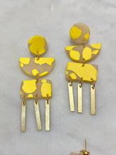 Load image into Gallery viewer, Summer Colours Polymer Clay & Brass Earrings