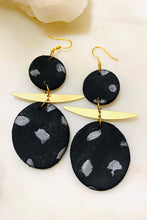Load image into Gallery viewer, Earthtone Polymer Clay & Brass Earrings