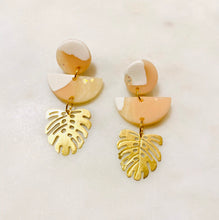 Load image into Gallery viewer, Blush and Whites Polymer Clay Earrings