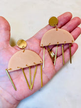 Load image into Gallery viewer, Blush and Whites Polymer Clay Earrings