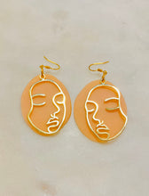 Load image into Gallery viewer, Blush and Whites Polymer Clay Earrings