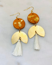 Load image into Gallery viewer, Oranges Polymer Clay & Brass Earrings