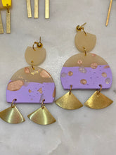 Load image into Gallery viewer, Summer Colours Polymer Clay & Brass Earrings