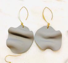 Load image into Gallery viewer, Greys Polymer Clay & Brass Earrings