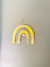 Load image into Gallery viewer, Brass And Amethyst Rainbow Wallhanging