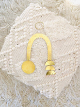 Load image into Gallery viewer, Brass and Rose Quartz Rainbow Wallhanging