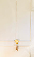 Load image into Gallery viewer, Brass and Blush Pink Tassel Lightcatcher