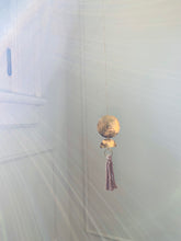 Load image into Gallery viewer, Brass and Blush Pink Tassel Lightcatcher