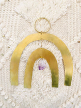 Load image into Gallery viewer, Brass And Amethyst Rainbow Wallhanging