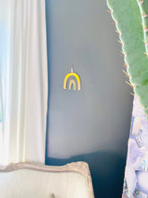 Load image into Gallery viewer, Brass and Rose Quartz Rainbow Wallhanging